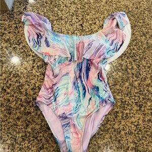 Colorful‎ Off-Shoulder Swimsuit Womens Size Small